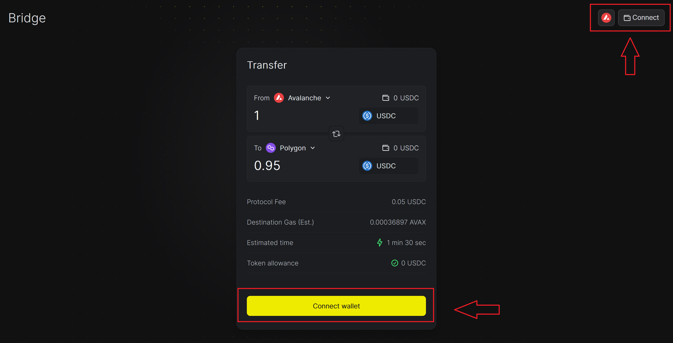 Connect the Wallet